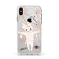 Mummy Halloween Apple iPhone Xs Max Impact Case White Edge on Silver Phone