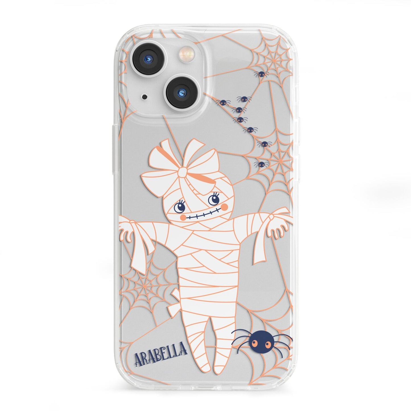 Mummy Halloween iPhone 13 Mini Clear Bumper Case