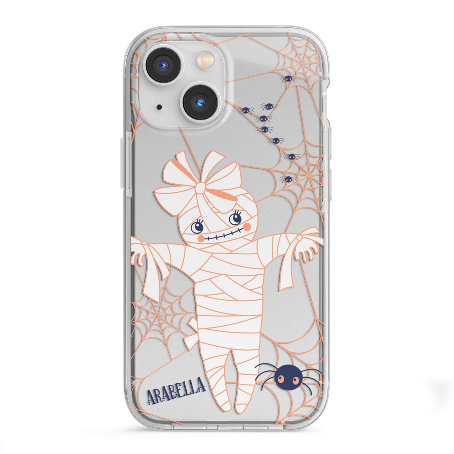 Mummy Halloween iPhone 13 Mini TPU Impact Case with White Edges