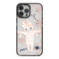 Mummy Halloween iPhone 13 Pro Max Black Impact Case on Silver phone