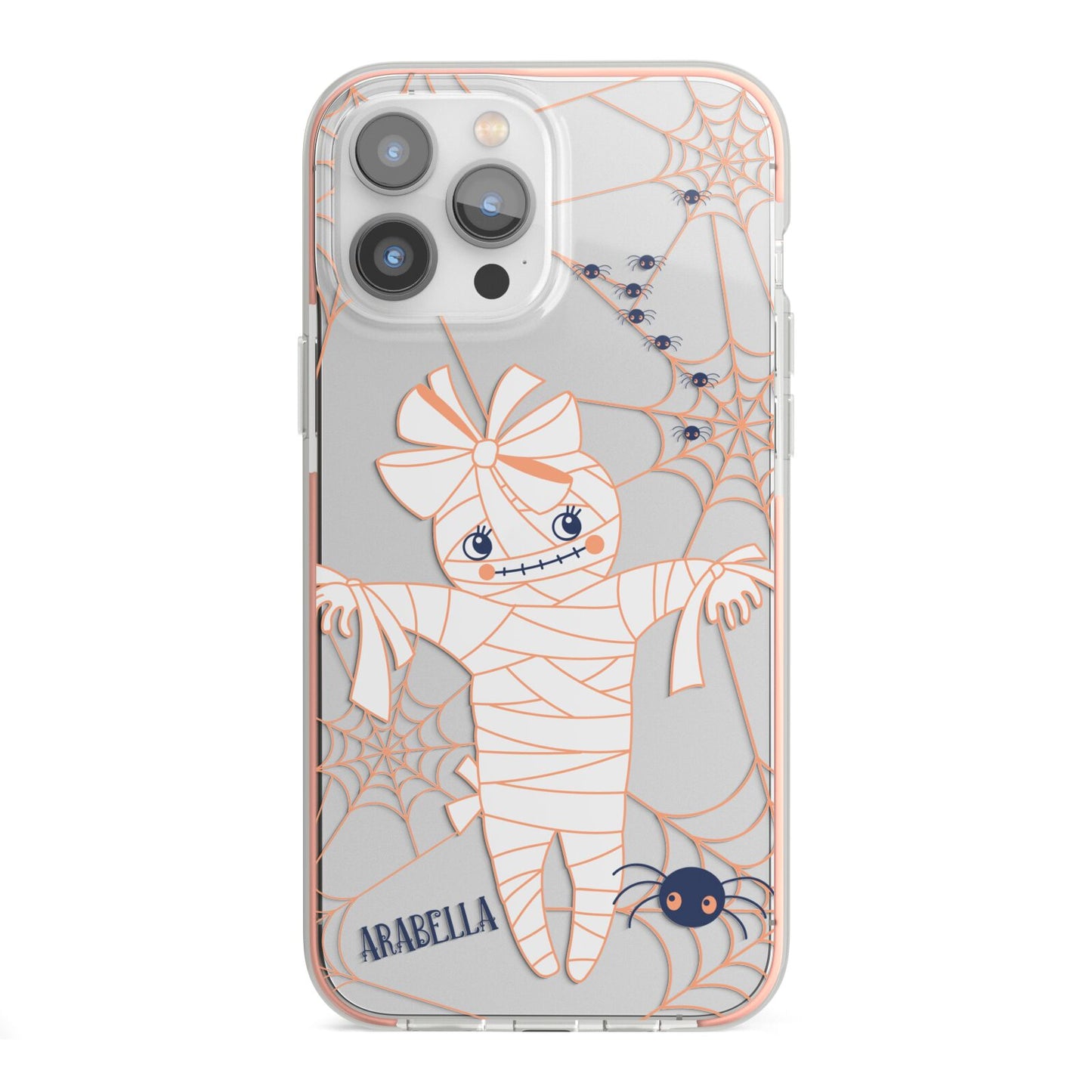 Mummy Halloween iPhone 13 Pro Max TPU Impact Case with Pink Edges