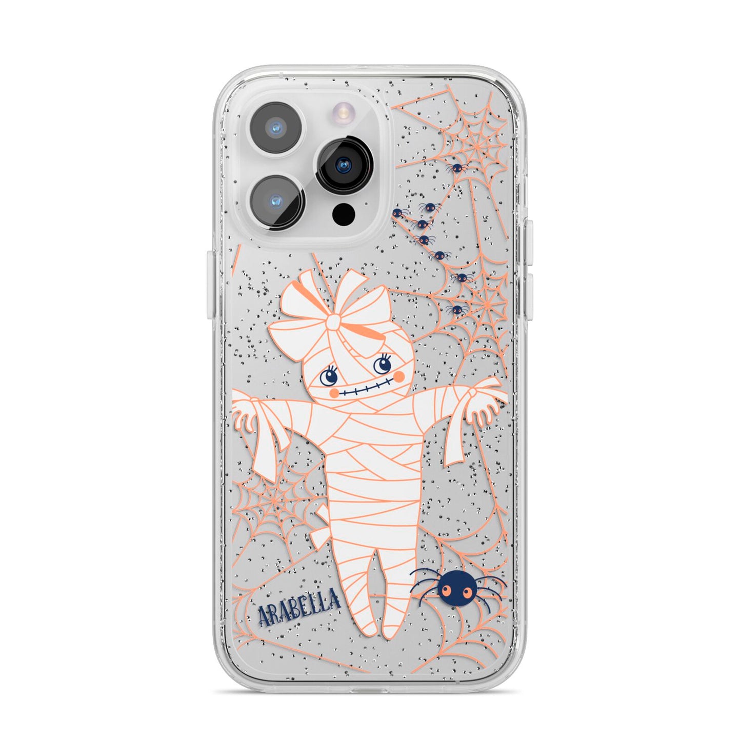Mummy Halloween iPhone 14 Pro Max Glitter Tough Case Silver
