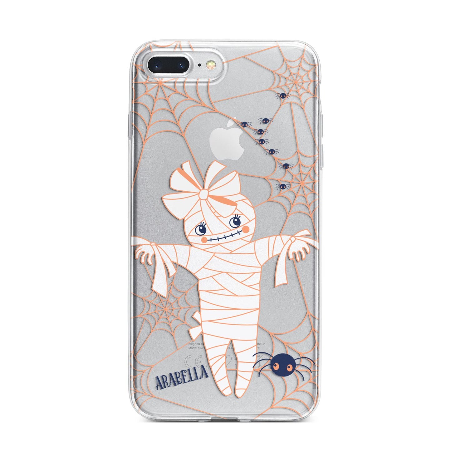 Mummy Halloween iPhone 7 Plus Bumper Case on Silver iPhone