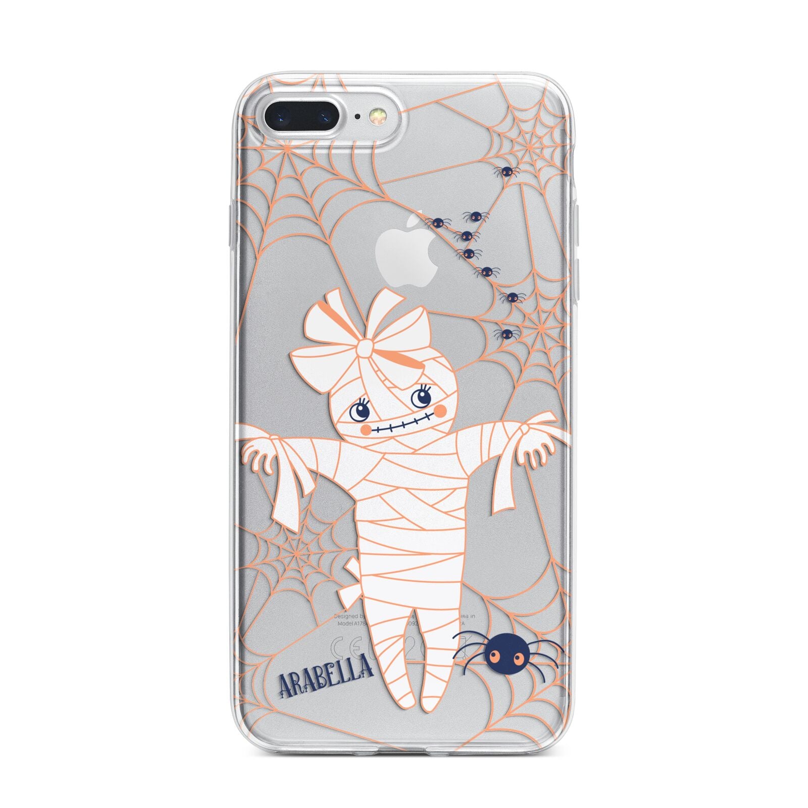 Mummy Halloween iPhone 7 Plus Bumper Case on Silver iPhone