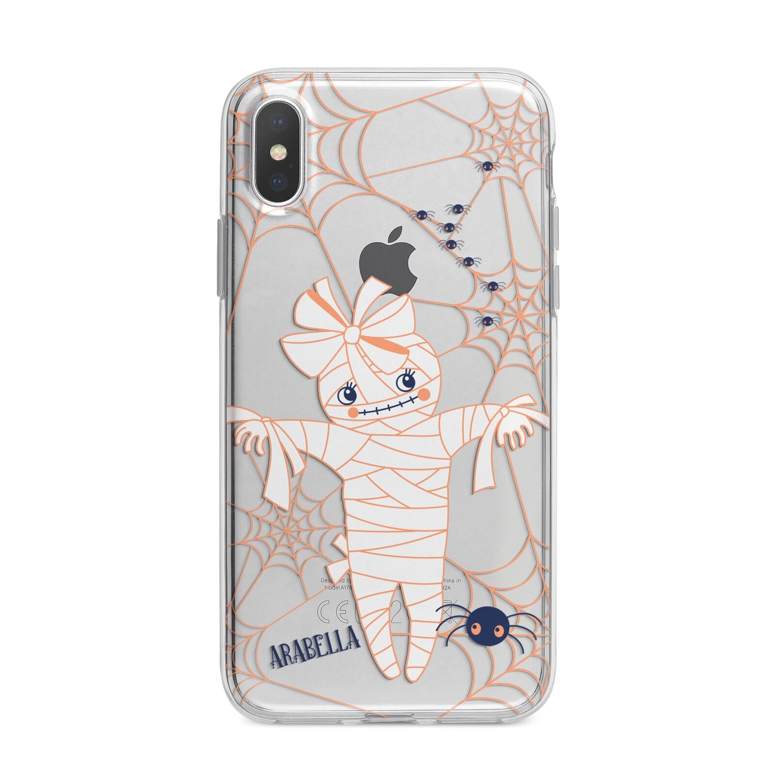 Mummy Halloween iPhone X Bumper Case on Silver iPhone Alternative Image 1