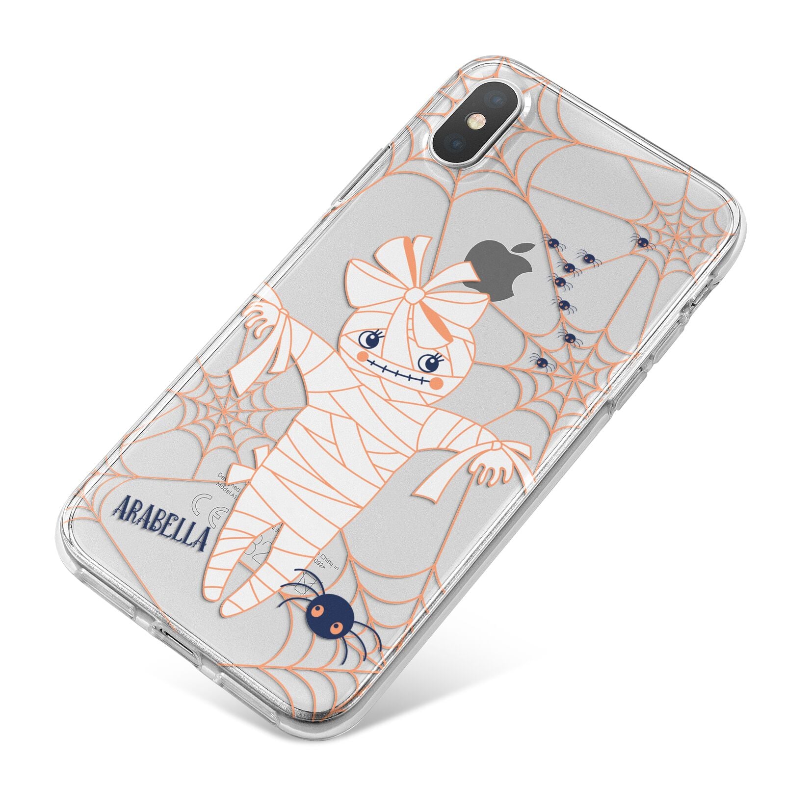 Mummy Halloween iPhone X Bumper Case on Silver iPhone