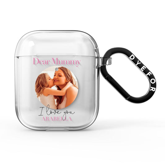 Mummy Personalised Photo with Text AirPods Clear Case