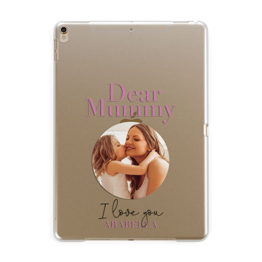 Mummy Personalised Photo with Text Apple iPad Gold Case