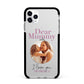 Mummy Personalised Photo with Text Apple iPhone 11 Pro Max in Silver with Black Impact Case