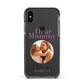 Mummy Personalised Photo with Text Apple iPhone Xs Impact Case Black Edge on Black Phone