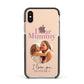 Mummy Personalised Photo with Text Apple iPhone Xs Impact Case Black Edge on Gold Phone