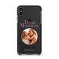 Mummy Personalised Photo with Text Apple iPhone Xs Max Impact Case Black Edge on Black Phone