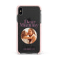 Mummy Personalised Photo with Text Apple iPhone Xs Max Impact Case Pink Edge on Black Phone
