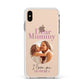 Mummy Personalised Photo with Text Apple iPhone Xs Max Impact Case White Edge on Gold Phone