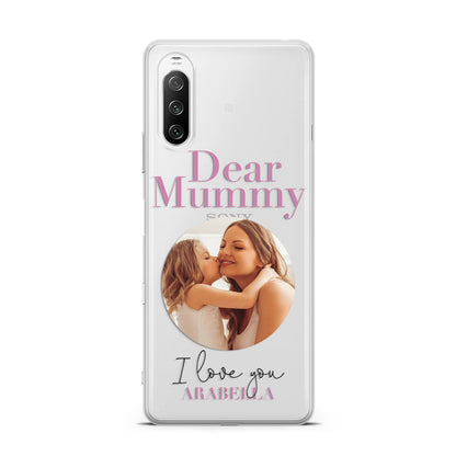 Mummy Personalised Photo with Text Sony Xperia 10 III Case