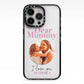 Mummy Personalised Photo with Text iPhone 13 Pro Black Impact Case on Silver phone