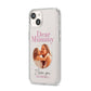 Mummy Personalised Photo with Text iPhone 14 Clear Tough Case Starlight Angled Image