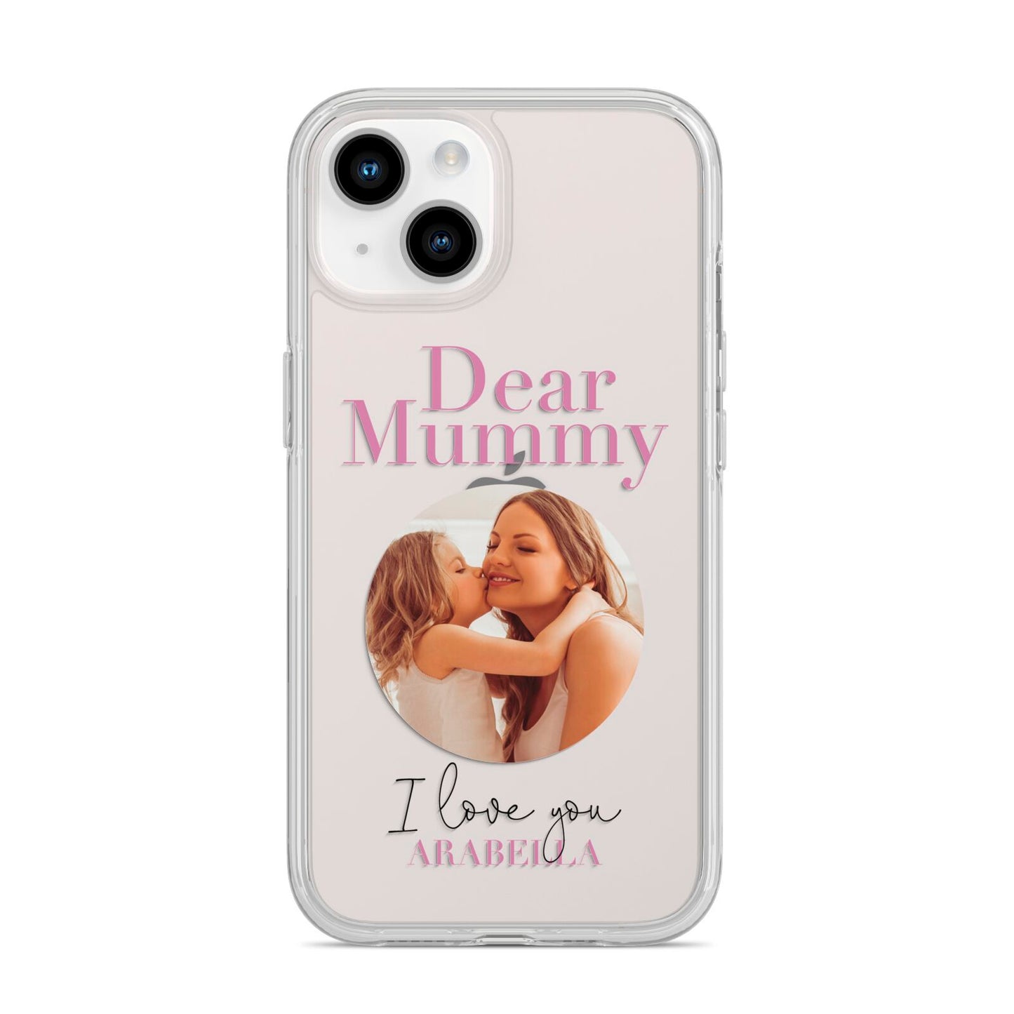 Mummy Personalised Photo with Text iPhone 14 Clear Tough Case Starlight