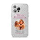 Mummy Personalised Photo with Text iPhone 14 Pro Max Glitter Tough Case Silver