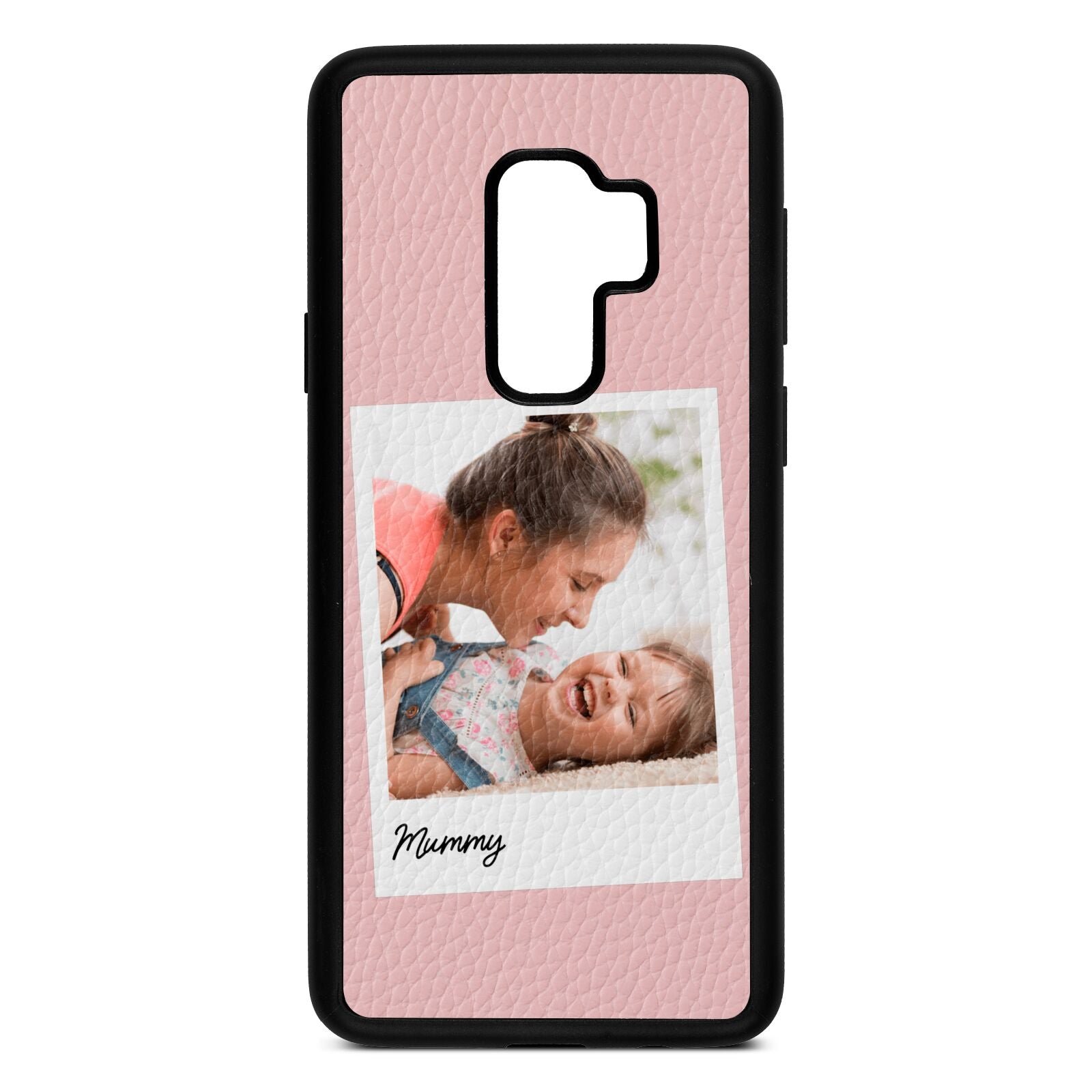 Mummy Photo Pink Pebble Leather Samsung S9 Plus Case