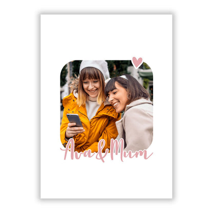 Mummy and Me Custom Photo A5 Flat Greetings Card