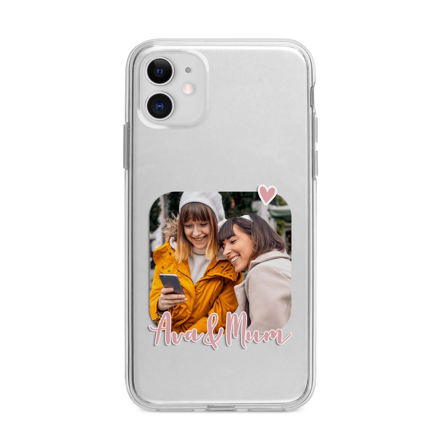 Mummy and Me Custom Photo Apple iPhone 11 in White with Bumper Case