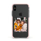 Mummy and Me Custom Photo Apple iPhone Xs Impact Case Pink Edge on Black Phone