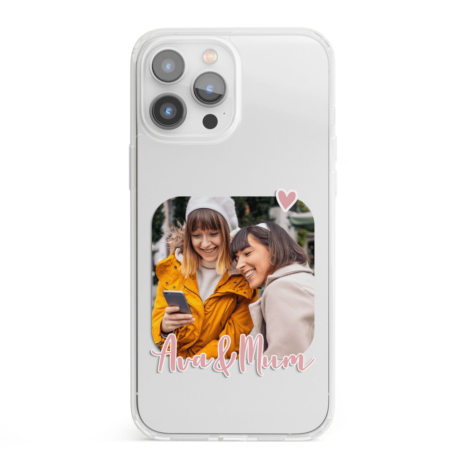 Mummy and Me Custom Photo iPhone 13 Pro Max Clear Bumper Case