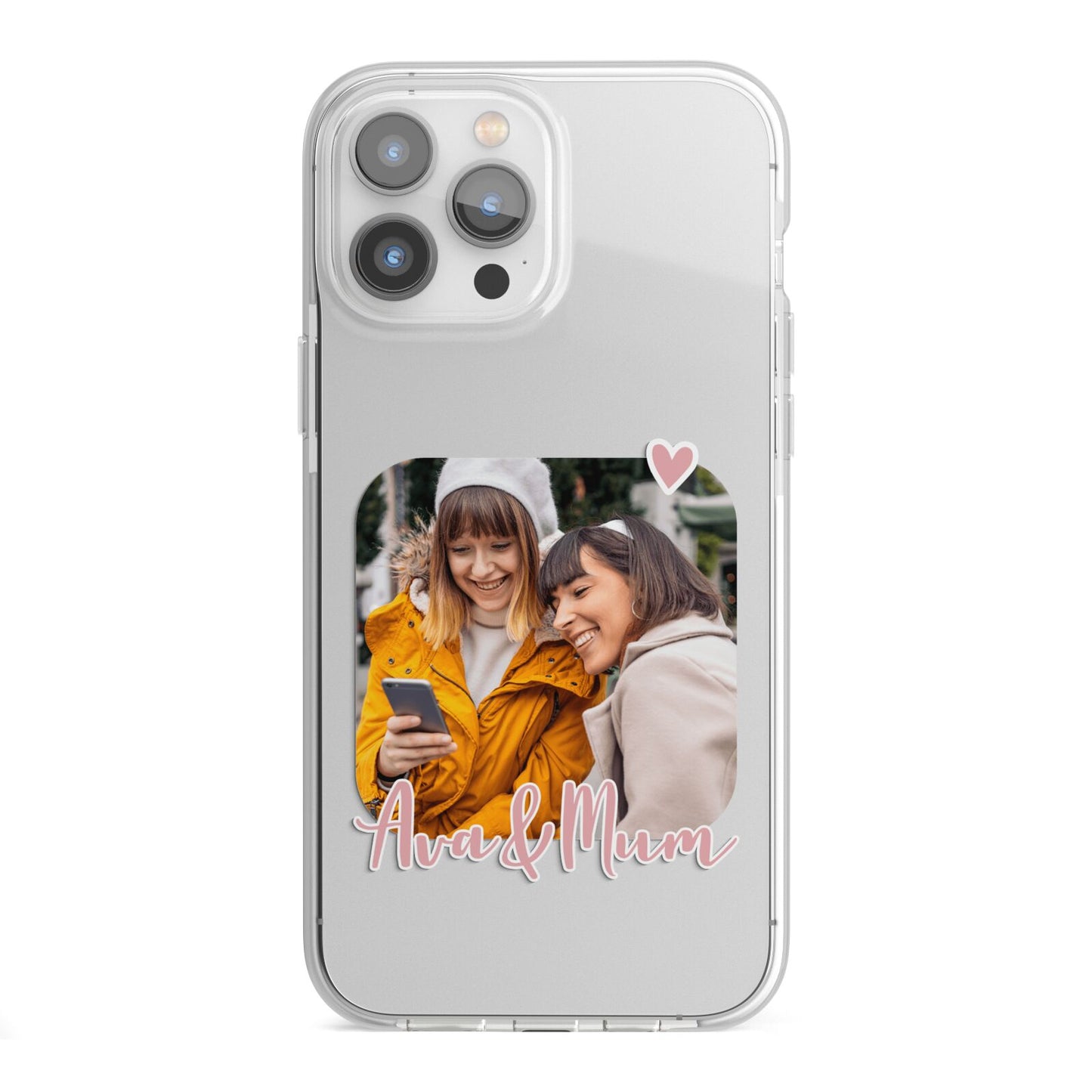 Mummy and Me Custom Photo iPhone 13 Pro Max TPU Impact Case with White Edges