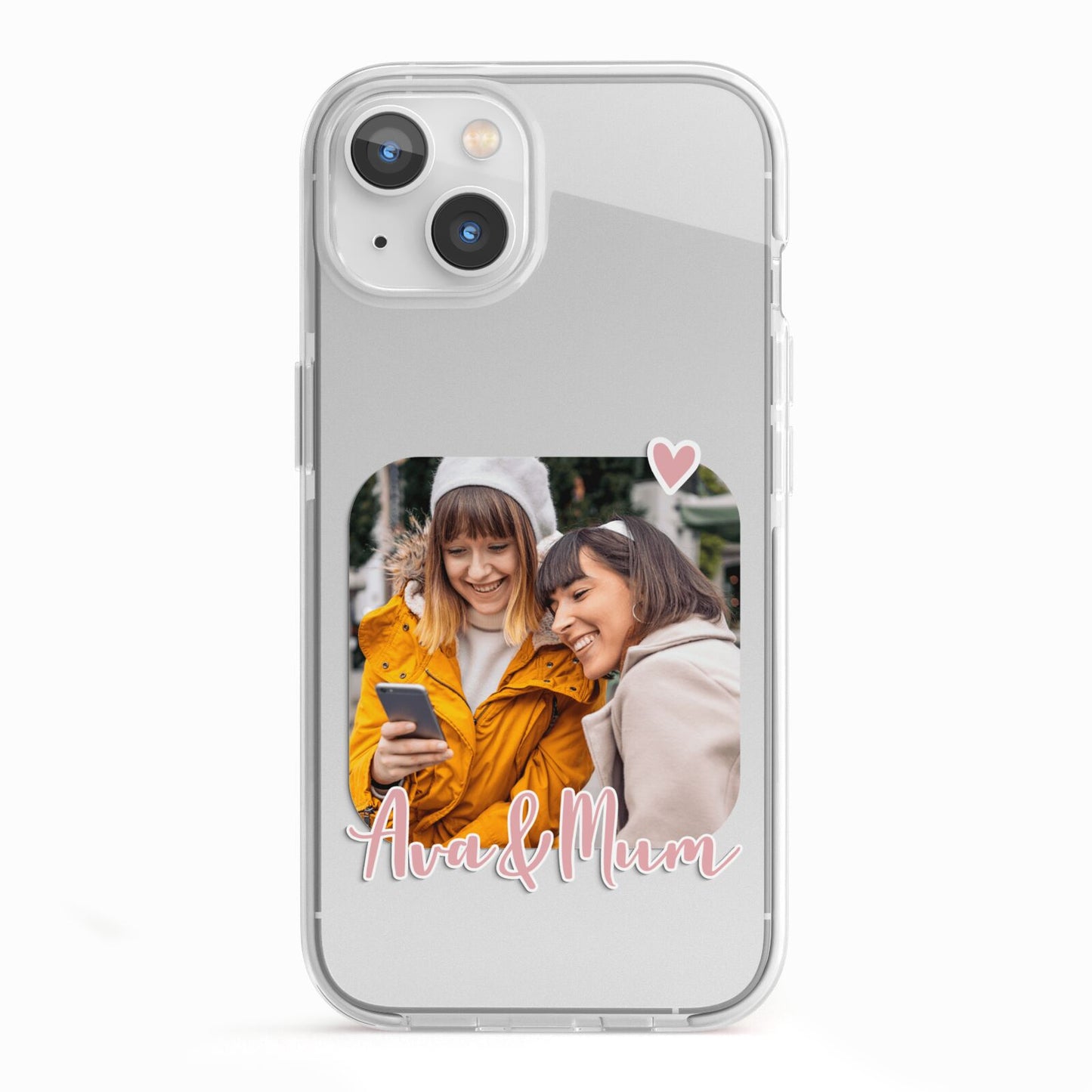 Mummy and Me Custom Photo iPhone 13 TPU Impact Case with White Edges