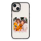Mummy and Me Custom Photo iPhone 14 Black Impact Case on Silver phone