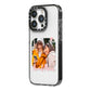 Mummy and Me Custom Photo iPhone 14 Pro Black Impact Case Side Angle on Silver phone