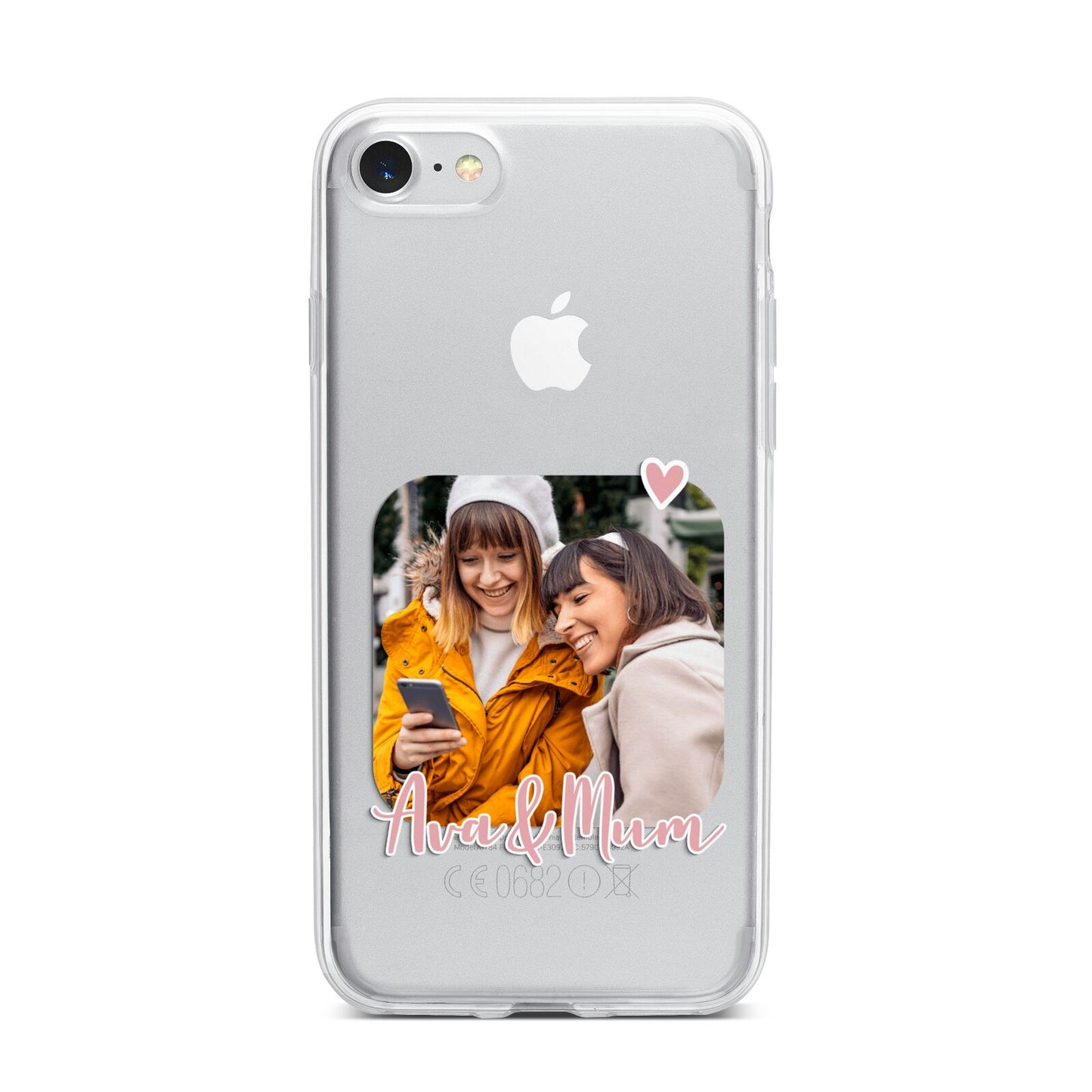 Mummy and Me Custom Photo iPhone 7 Bumper Case on Silver iPhone