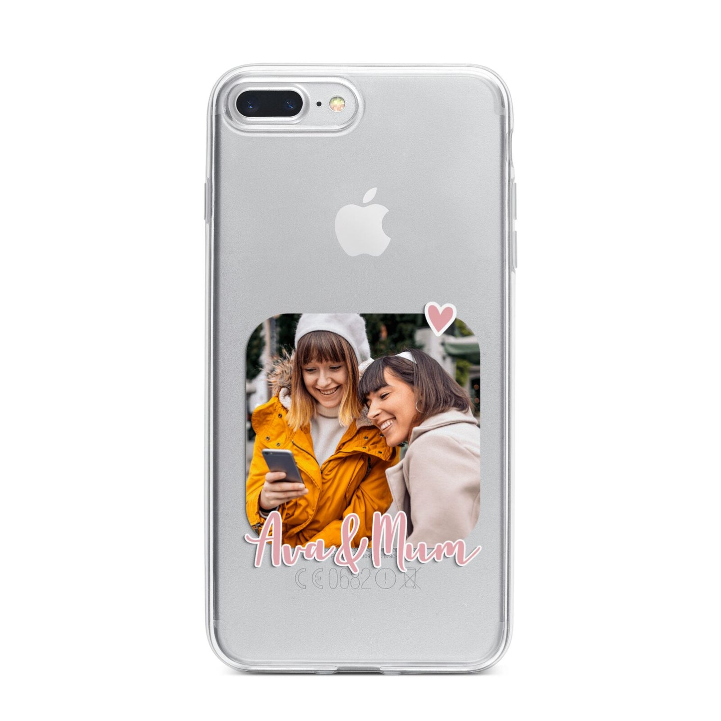 Mummy and Me Custom Photo iPhone 7 Plus Bumper Case on Silver iPhone