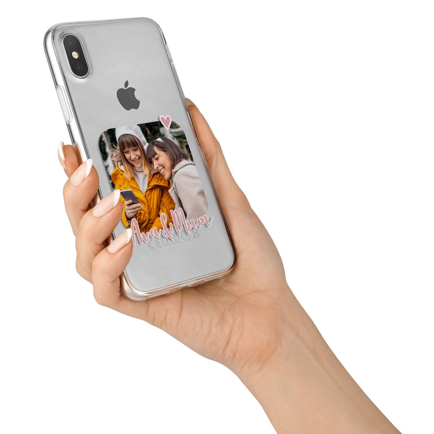 Mummy and Me Custom Photo iPhone X Bumper Case on Silver iPhone Alternative Image 2
