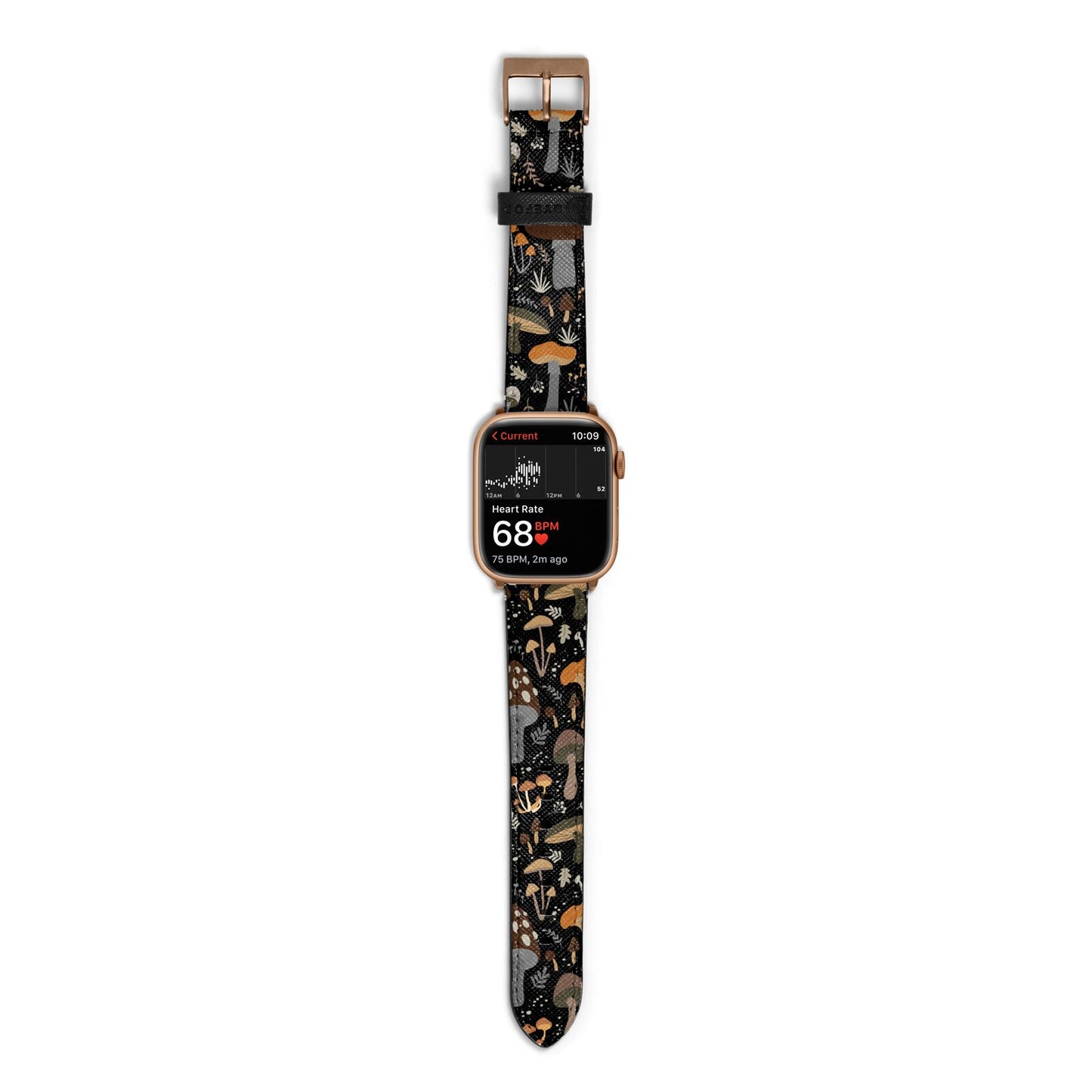 Mushroom Apple Watch Strap Size 38mm with Gold Hardware