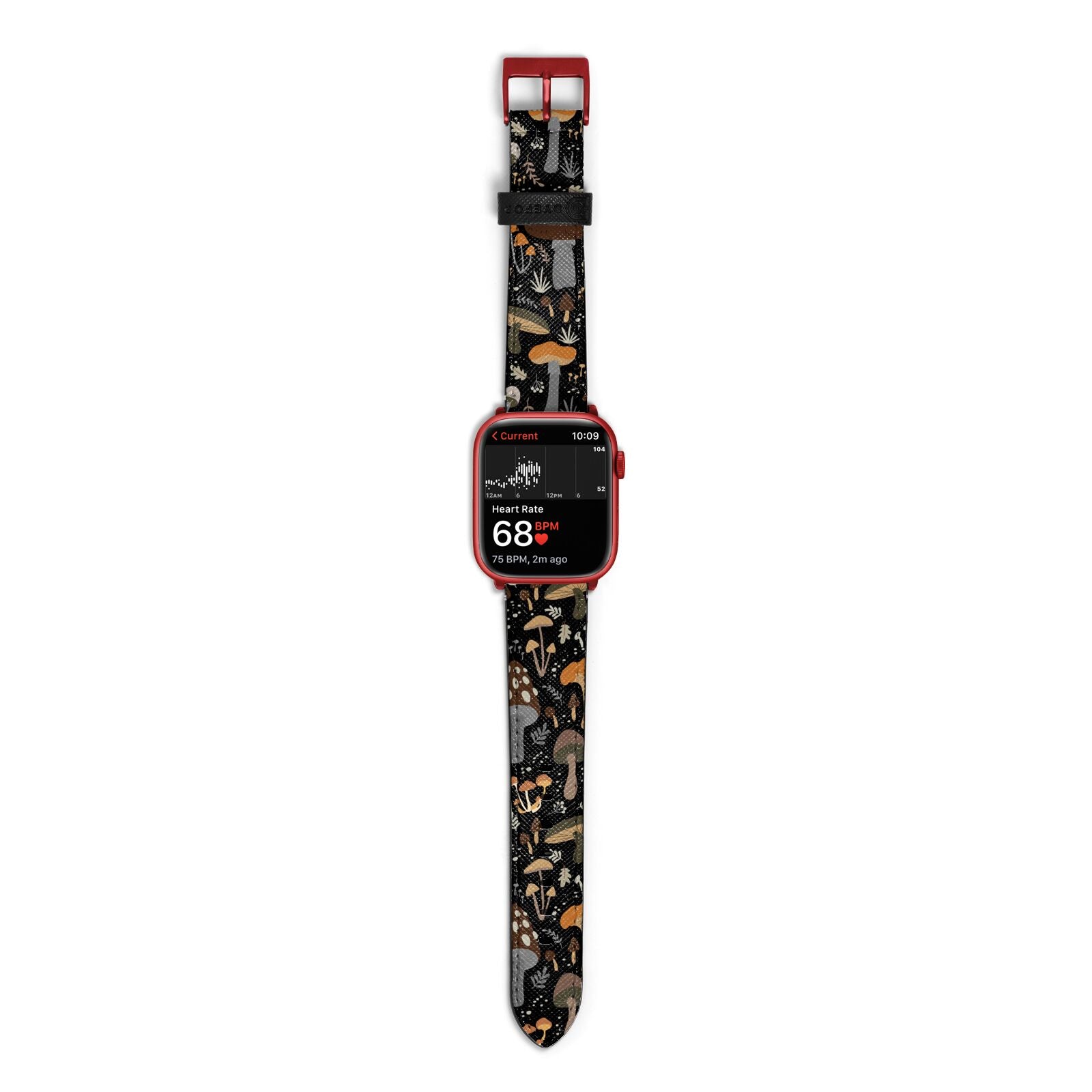 Mushroom Apple Watch Strap Size 38mm with Red Hardware