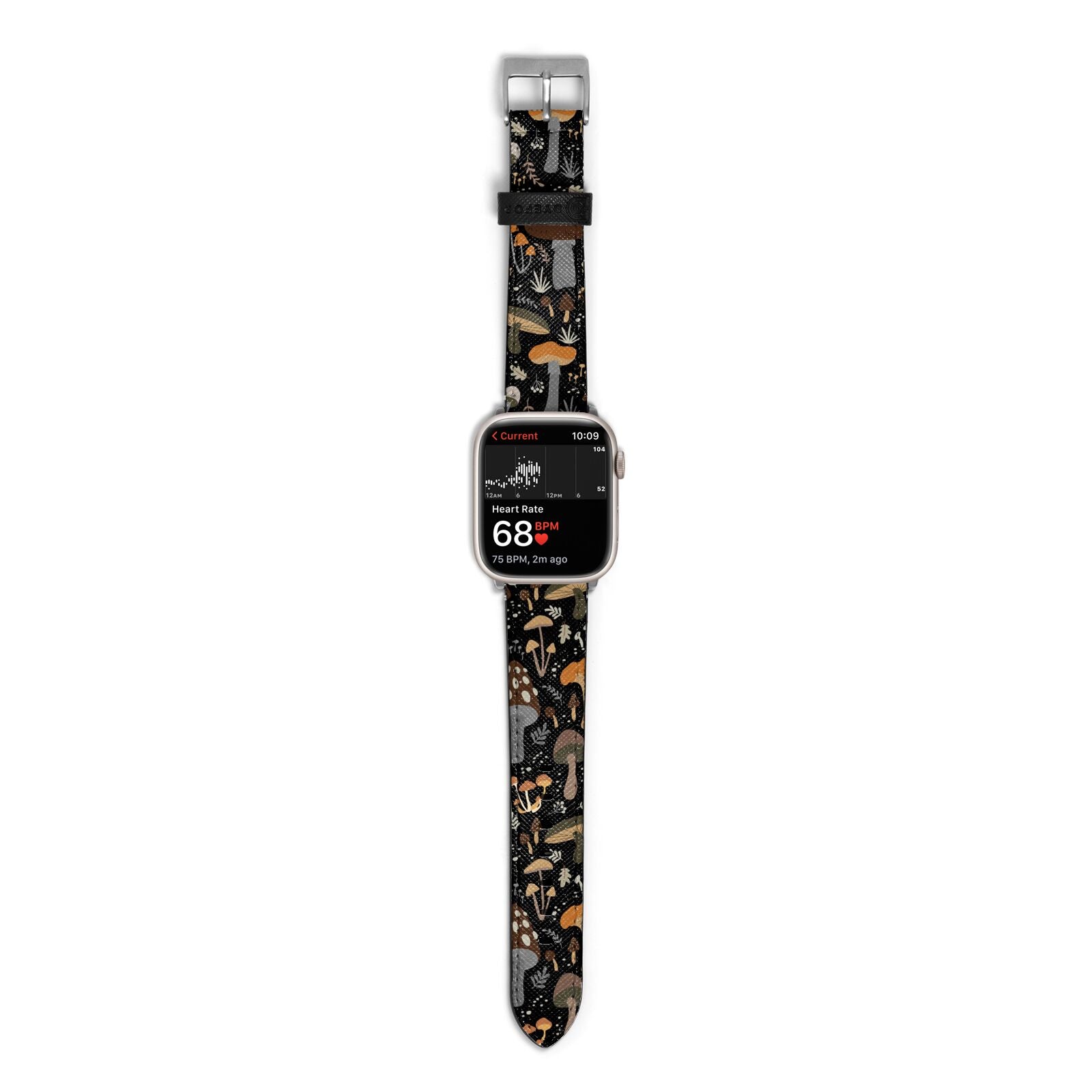 Mushroom Apple Watch Strap Size 38mm with Silver Hardware