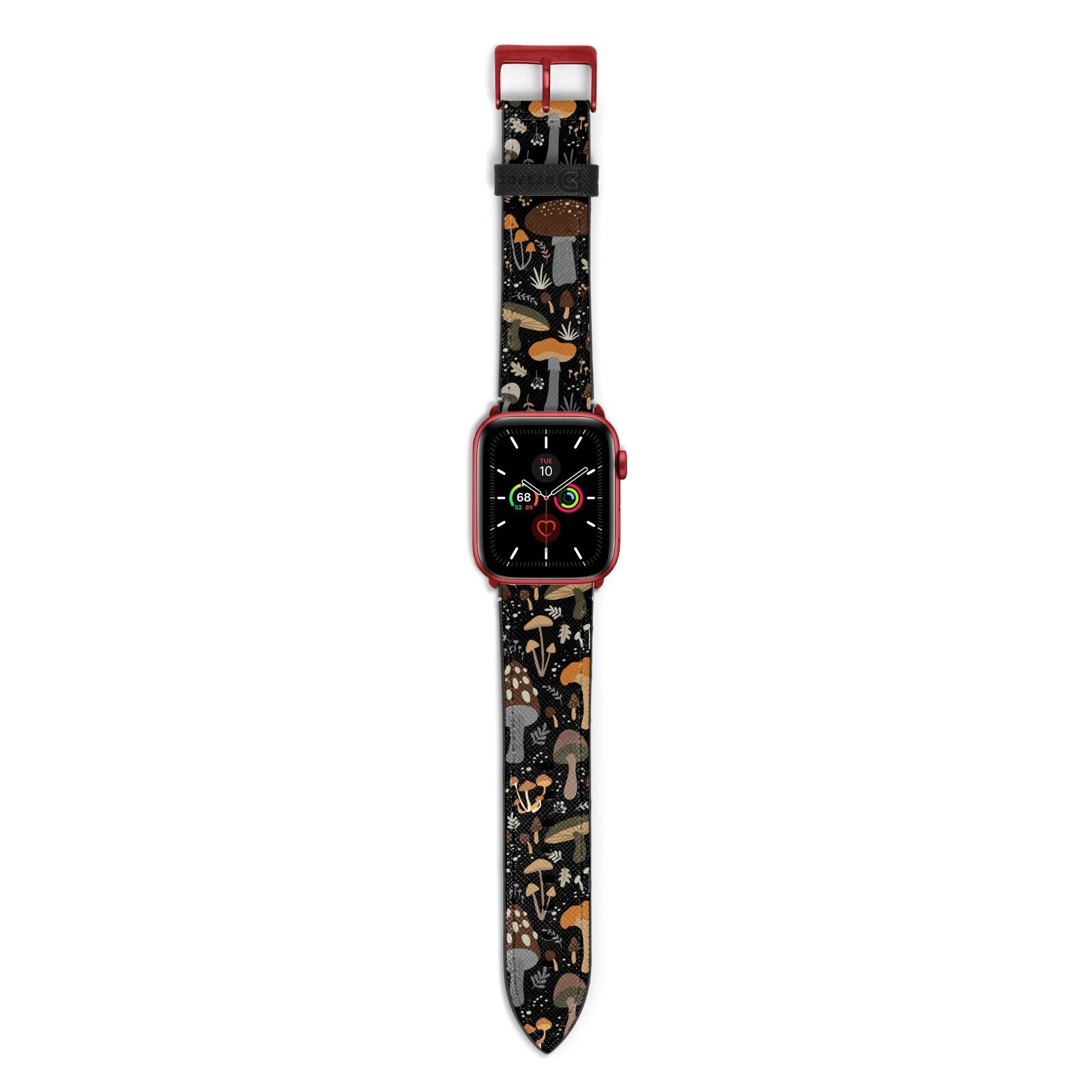 Mushroom Apple Watch Strap with Red Hardware