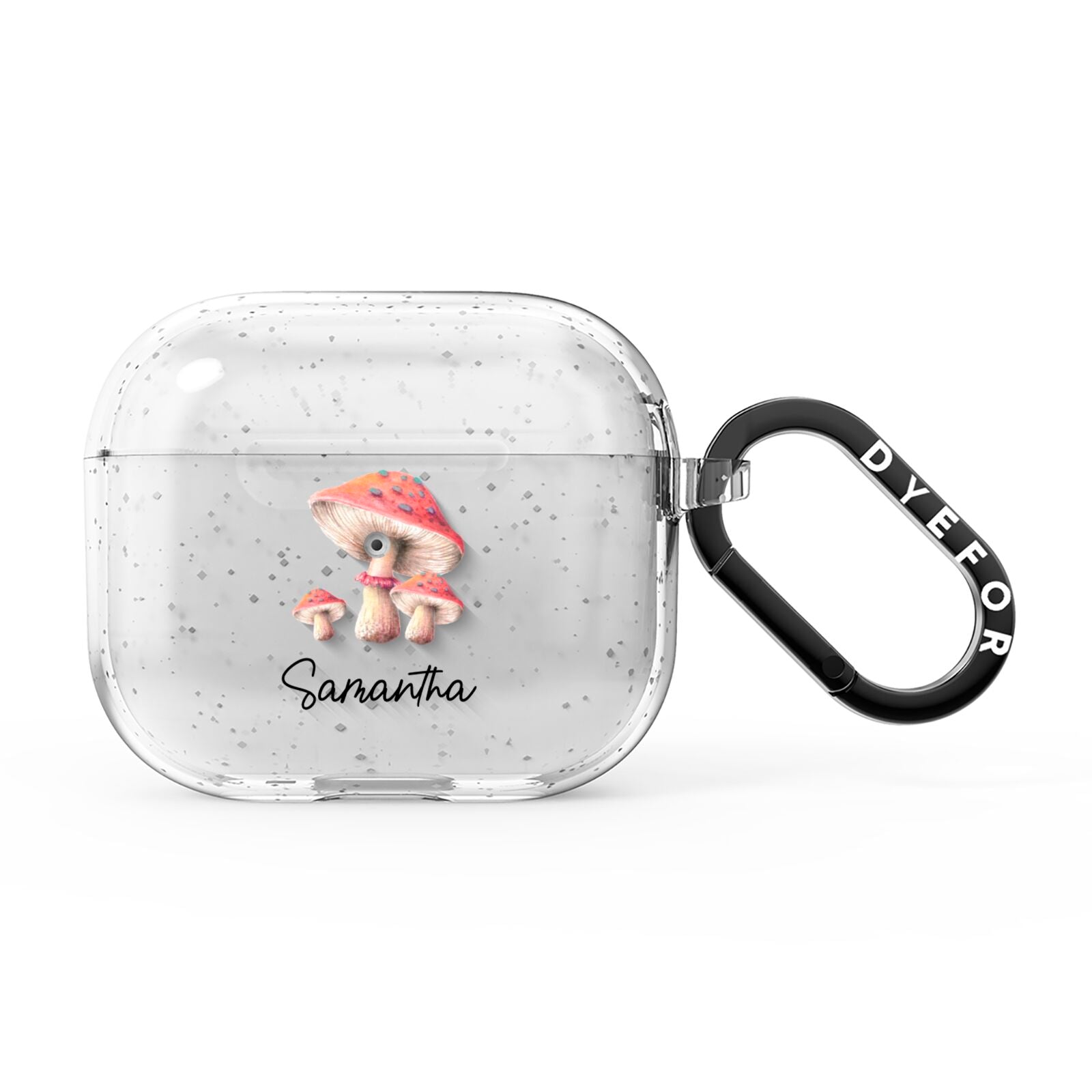 Mushroom Illustrations with Name AirPods Glitter Case 3rd Gen