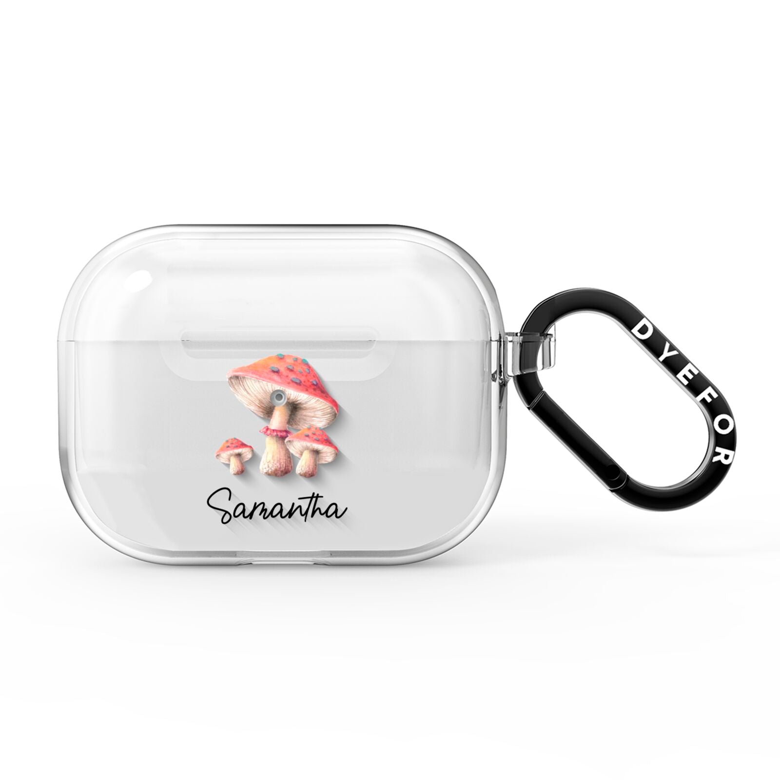 Mushroom Illustrations with Name AirPods Pro Clear Case