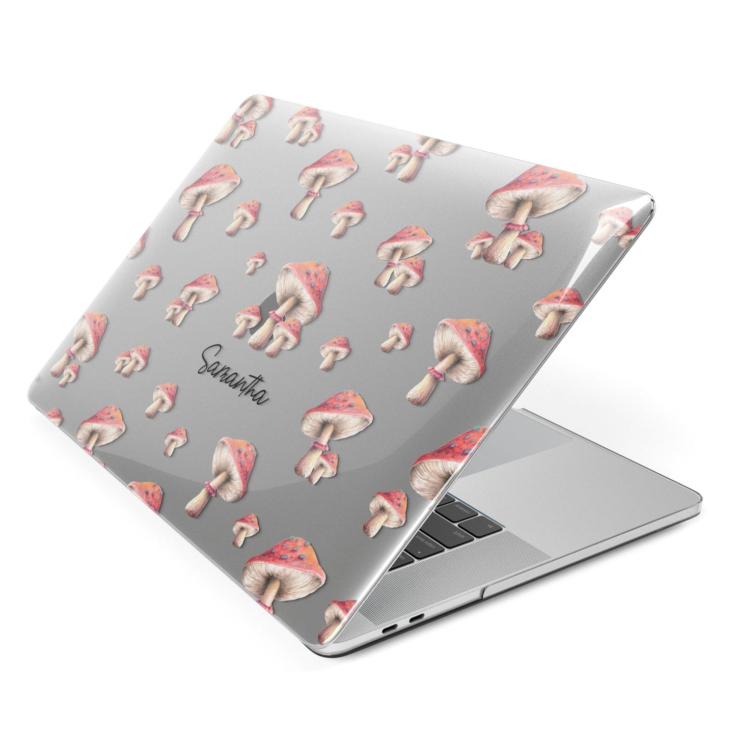 Mushroom Illustrations with Name Apple MacBook Case Side View