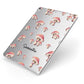 Mushroom Illustrations with Name Apple iPad Case on Silver iPad Side View