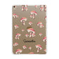 Mushroom Illustrations with Name Apple iPad Gold Case