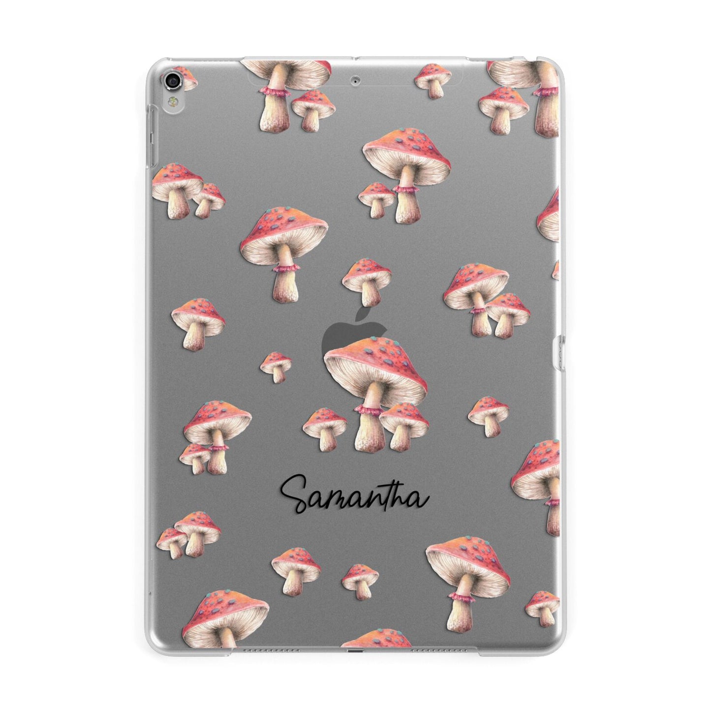 Mushroom Illustrations with Name Apple iPad Silver Case