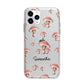 Mushroom Illustrations with Name Apple iPhone 11 Pro in Silver with Bumper Case