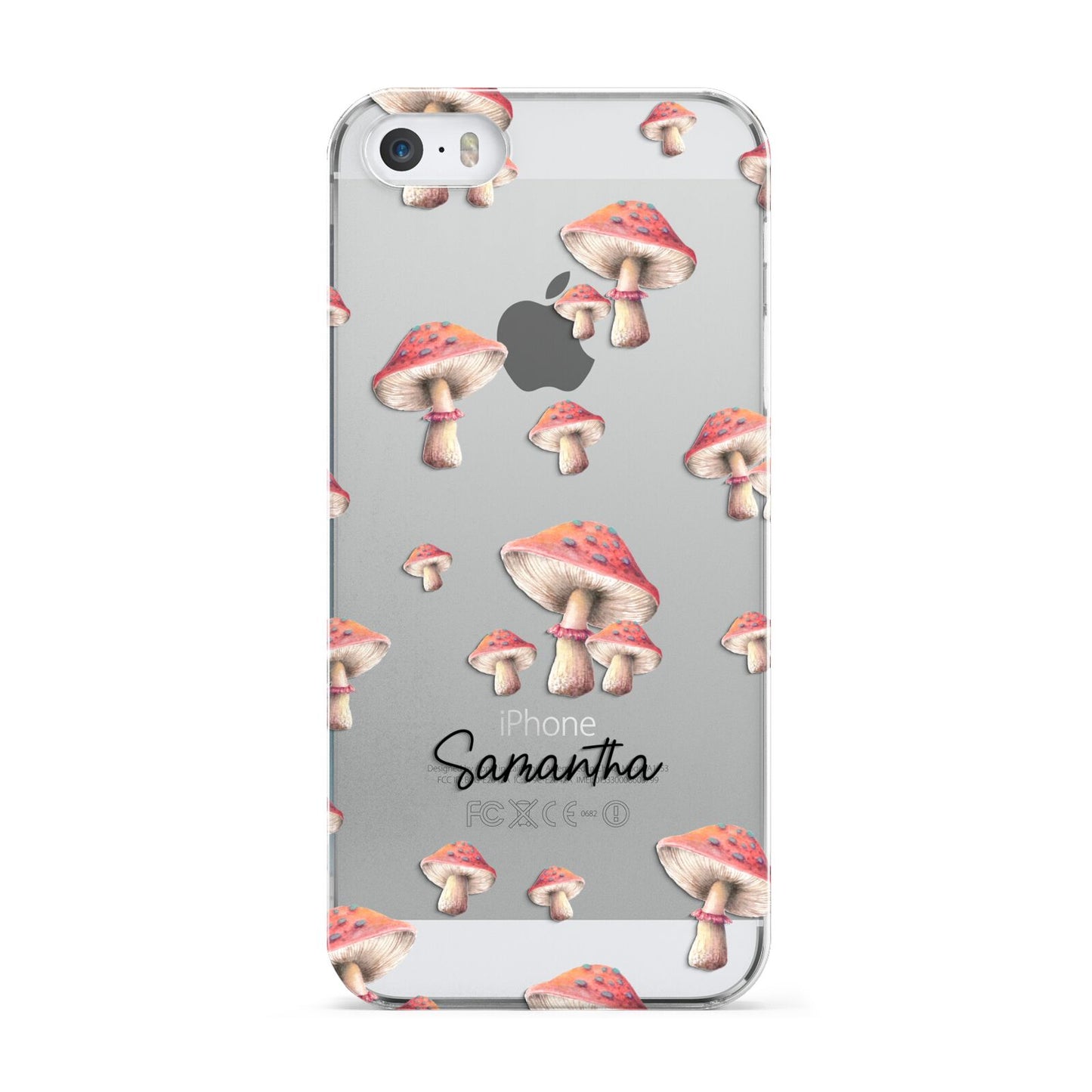 Mushroom Illustrations with Name Apple iPhone 5 Case