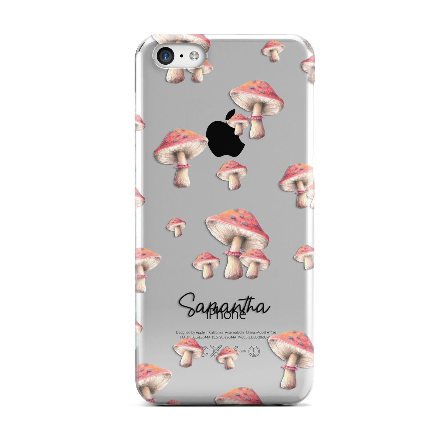 Mushroom Illustrations with Name Apple iPhone 5c Case