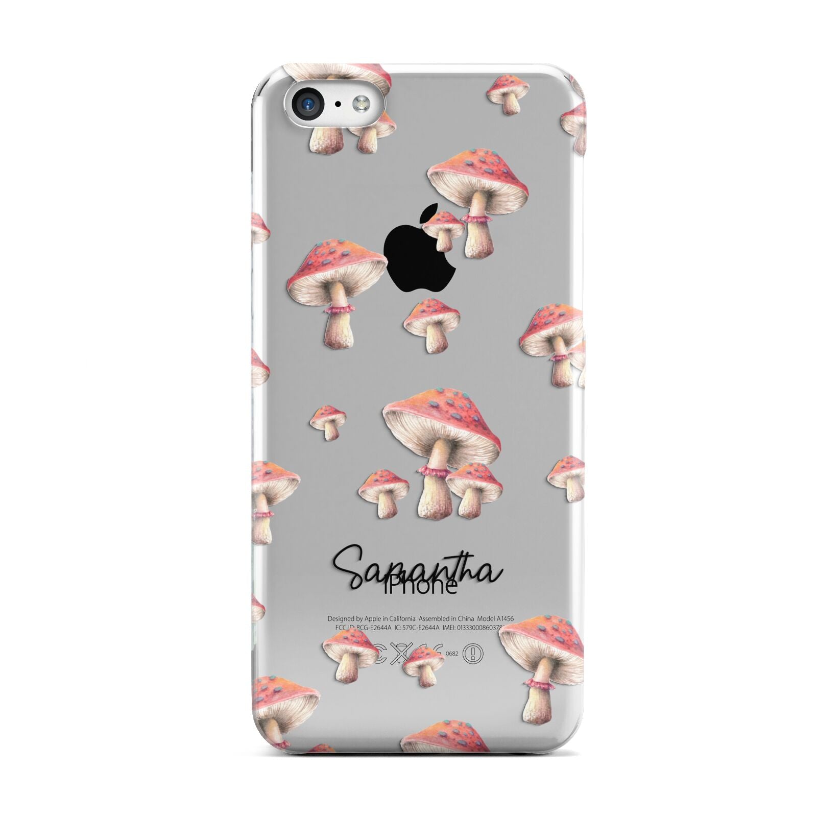 Mushroom Illustrations with Name Apple iPhone 5c Case