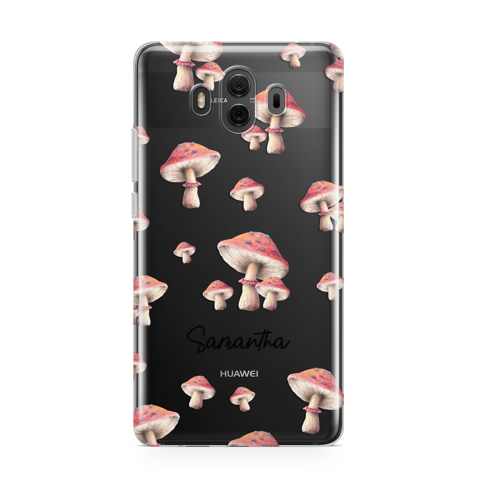 Mushroom Illustrations with Name Huawei Mate 10 Protective Phone Case